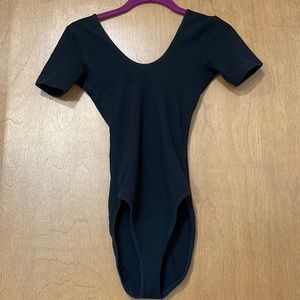 Black American Apparel Low Back Bodysuit